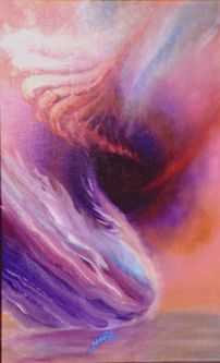 Cisne Coronado - óleo / tela 61x38 cm