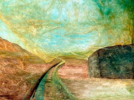 Sueño recortado - óleo/ tela 118x163 cm.