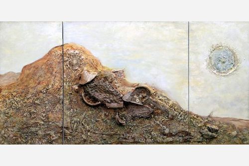 Fósil-Tríptico
Mixta/ madera 123x250 cm.