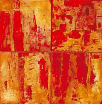 Chinescas 2 - Mixta/ madera 40x40 cm.