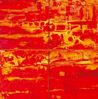 Chinescas 6 - Mixta/ madera 40x40 cm.