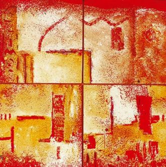 Chinescas 8 - Mixta/ madera 40x40 cm.