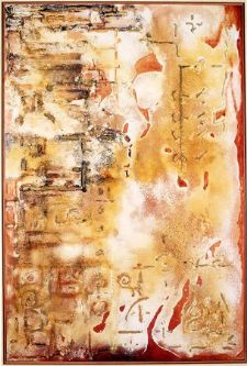 Ocre sobre almagra - Mixta/ tela 130x195 cm.