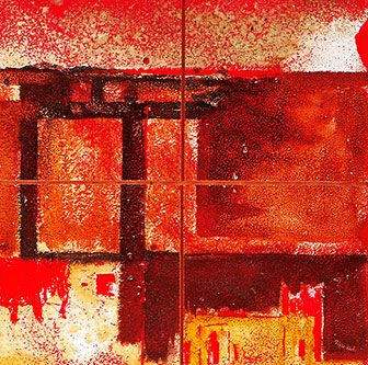 Chinescas 3 - Mixta/ madera 40x40 cm.