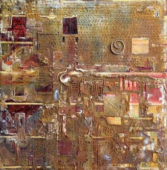 Sin título - Mixta/ tela 70x70 cm.