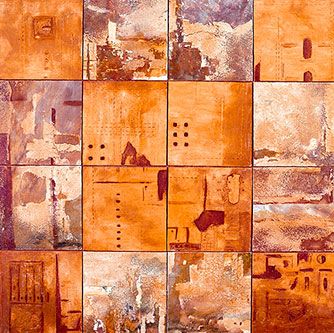 Sin título - Mixta/ madera 81x81 cm.